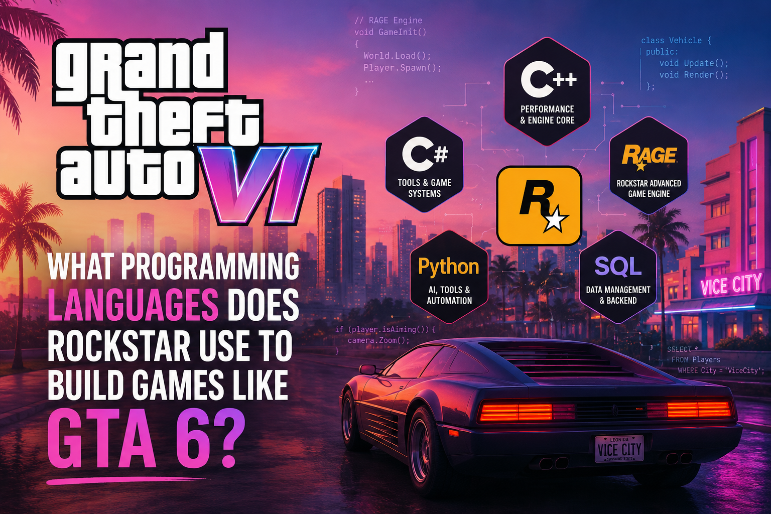 programming languages used in GTA 6