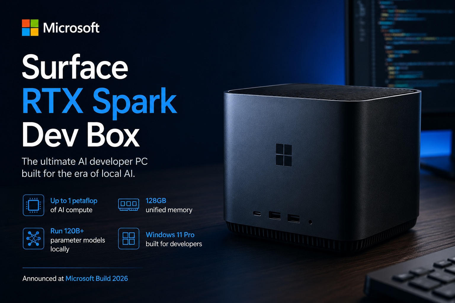 Microsoft Surface RTX Spark Dev Box for AI Developers