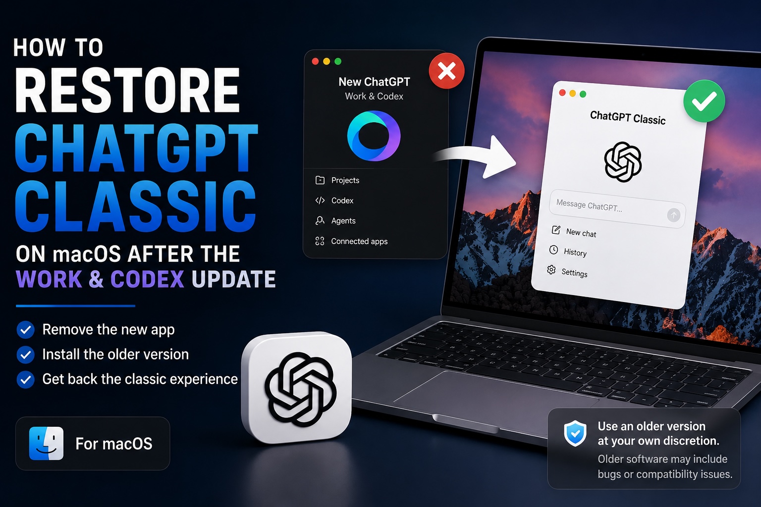 How to Restore ChatGPT Classic on macOS After the Work & Codex Update